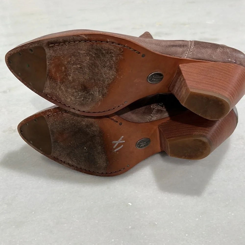 Frye Dusty Rose Reina Ankle Cowboy Style Boot - Picture 5 of 8